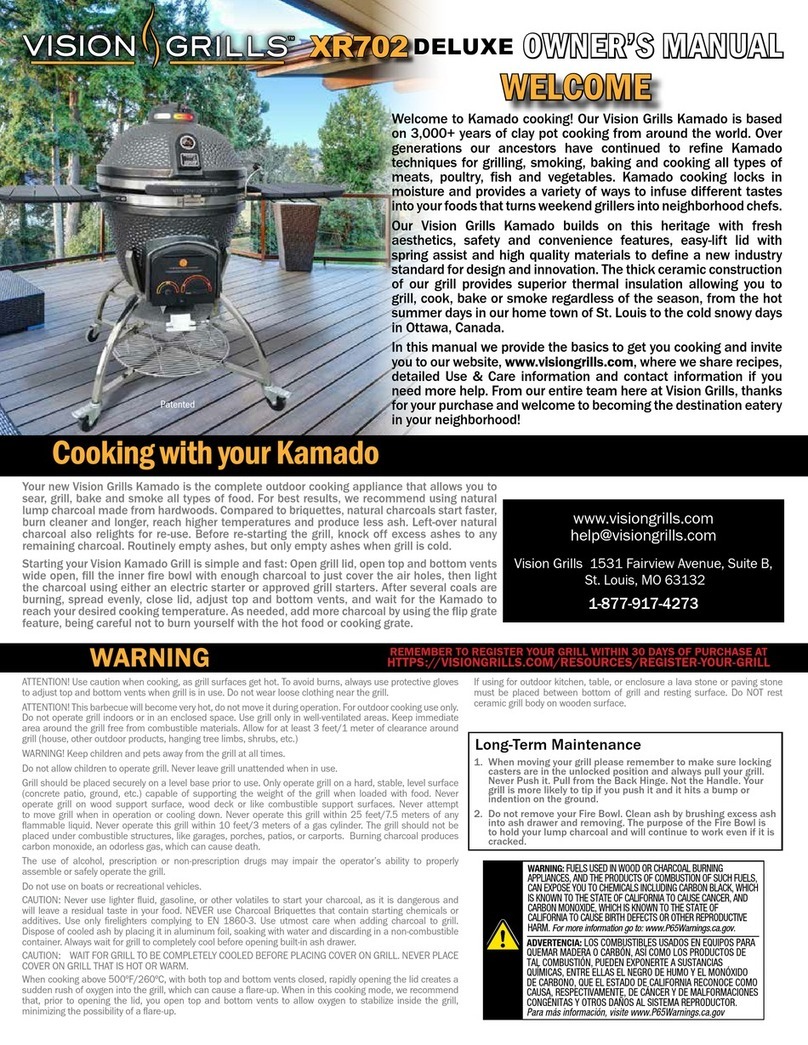 Vision grills XD702 MAXIS User manual
