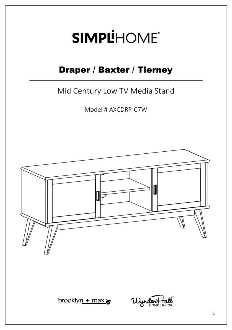 Simpli Home WyndenHall brooklyn+max AXCDRP-07W User manual