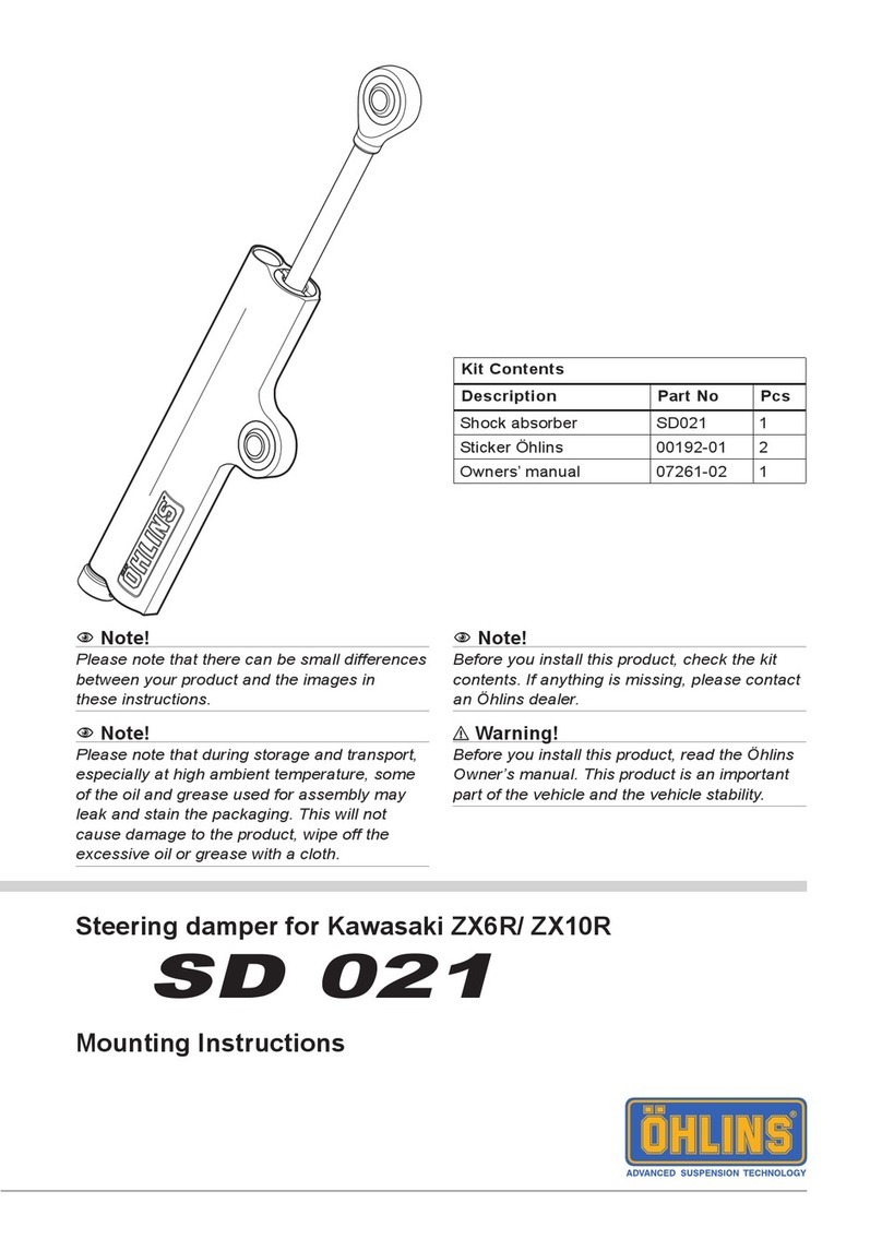 Ohlins SD 021 Mounting instructions