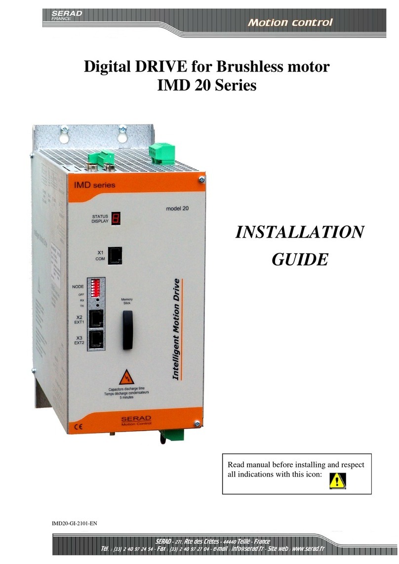 SERAD IMD 20 Series User manual