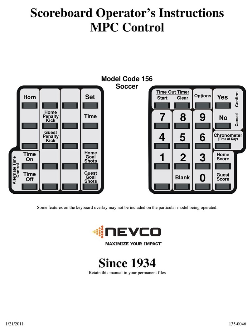 Nevco 156 Soccer Operator instructions