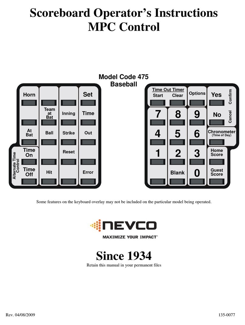 Nevco 475 Baseball Operator instructions