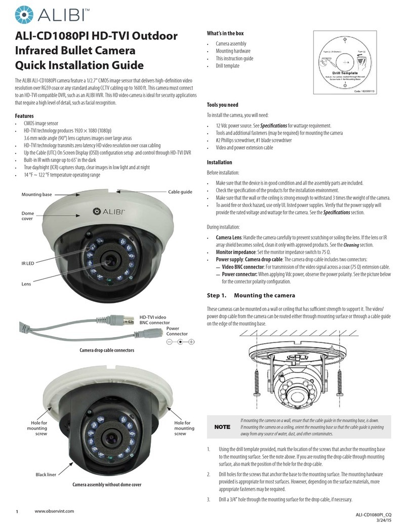 ALIBI ALI-CD1080PI User manual ALIBI ALI-CD1080PI User manual