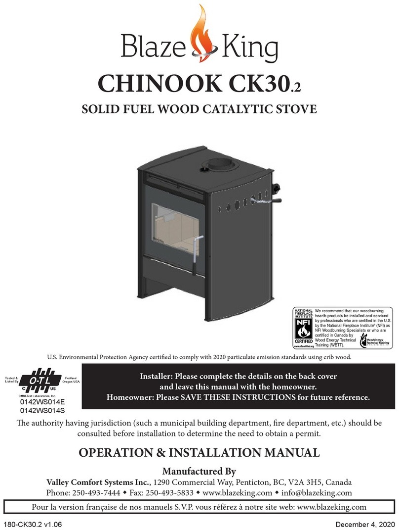 Blaze King CHINOOK CK30.2 Operation & installation manual Blaze King CHINOOK CK30.2 Operation & installation manual