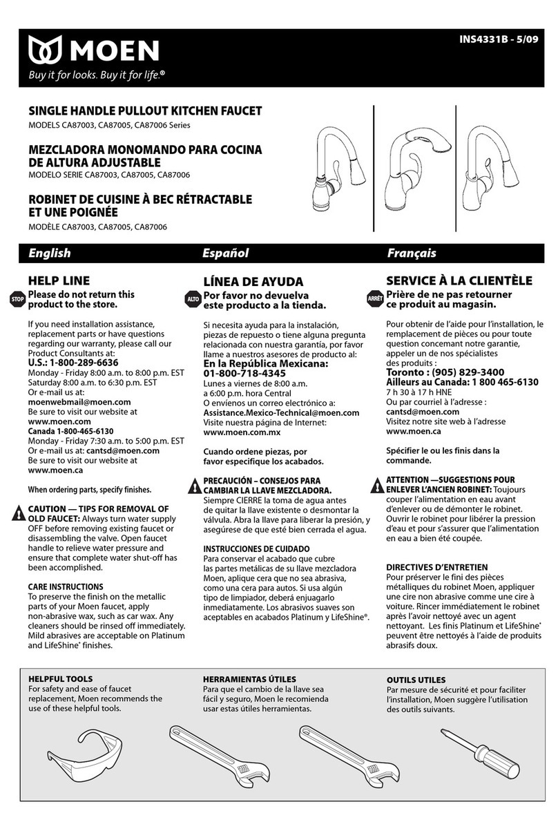 Moen CA87003 Series User manual