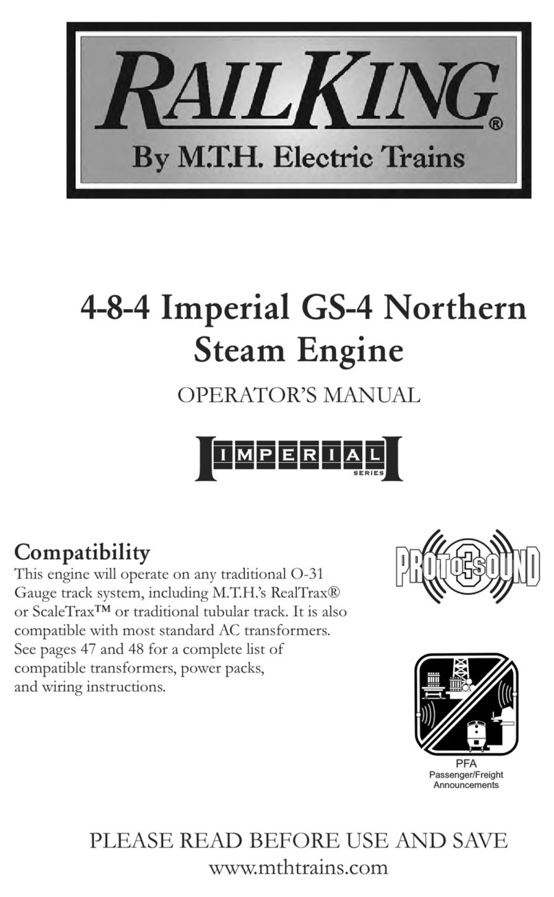 MTHTrains RAILKING 4-8-4 Imperial GS-4 Northern Steam... Operator's manual MTHTrains RAILKING 4-8-4 Imperial GS-4 Northern Steam... Operator's manual