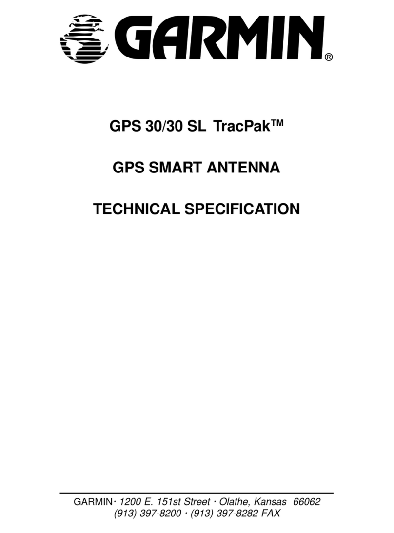 Garmin TracPak GPS 30/30 SL User manual