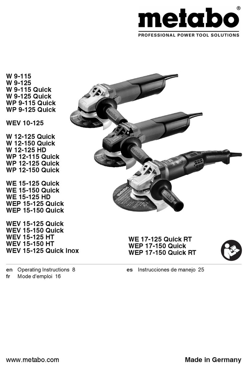 Metabo WEV 10-125 User manual
