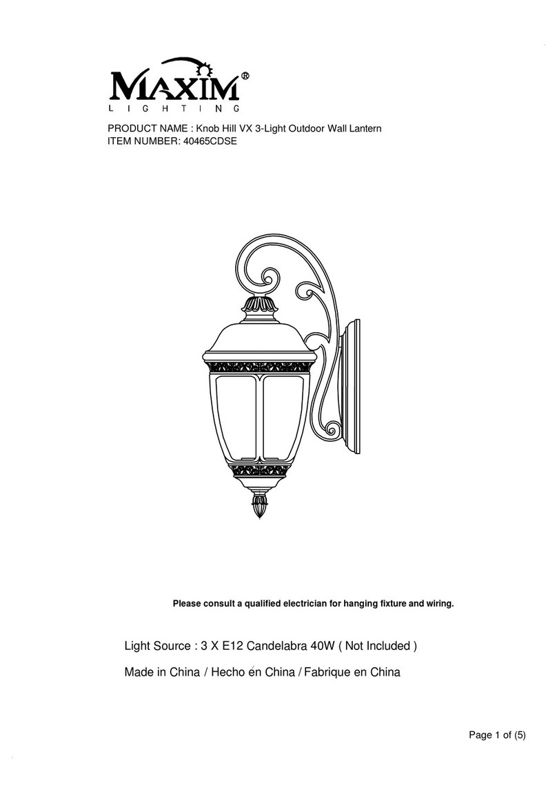 Maxim Lighting 40465CDSE quick start guide