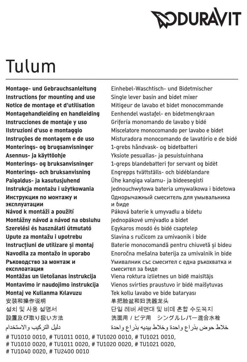DURAVIT Tulum TU1010 0010 Manual