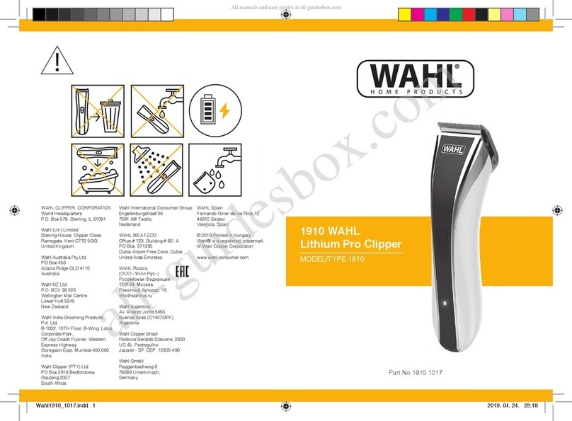 Wahl Lithium Pro Clipper User manual