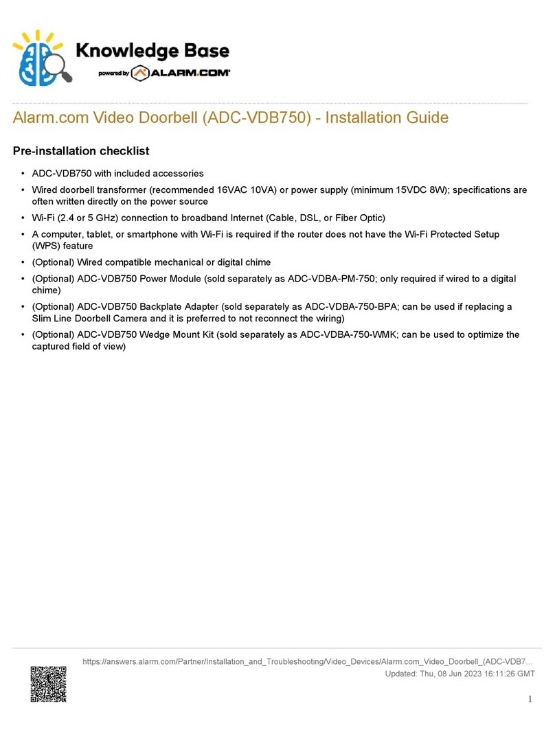 Knowledge ADC-VDB750 installation guide