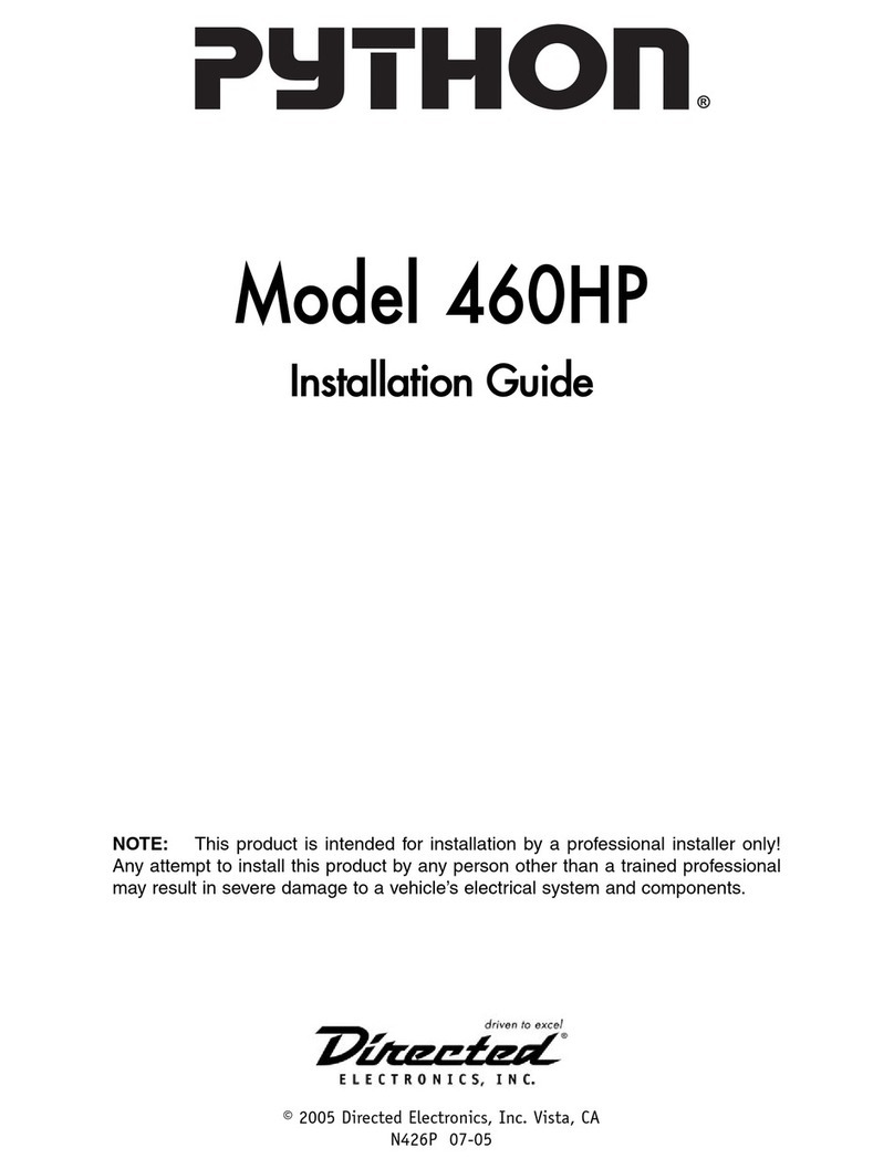 Directed Electronics PYTHON N426P User manual