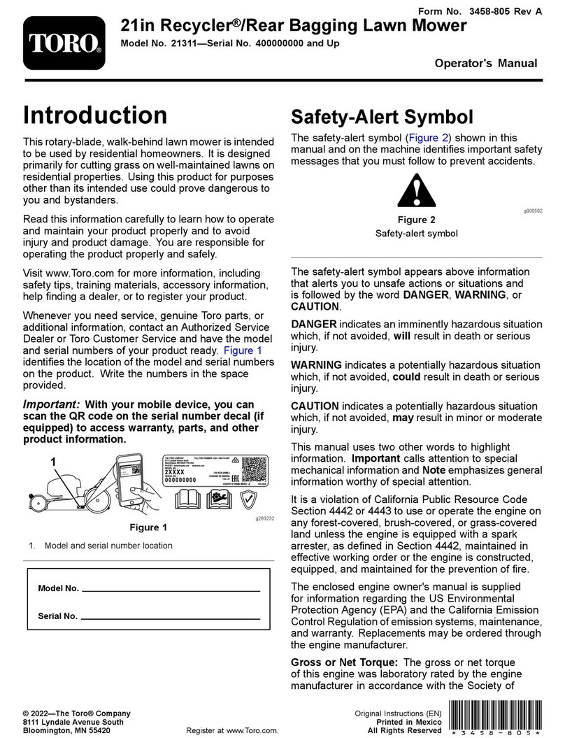 Toro Recycler 21311 User manual