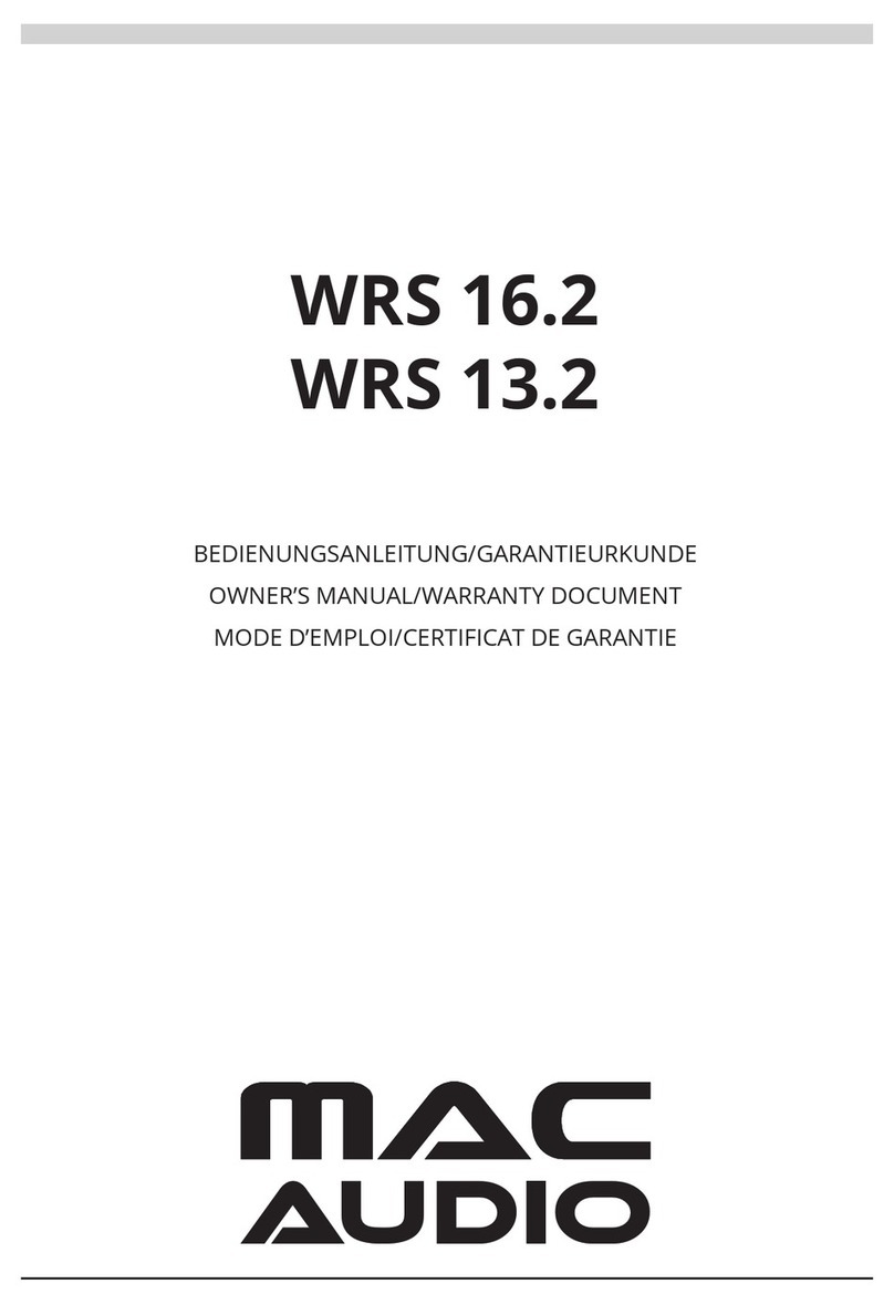 MAC Audio WRS 16.2 Owner's manual/warranty document