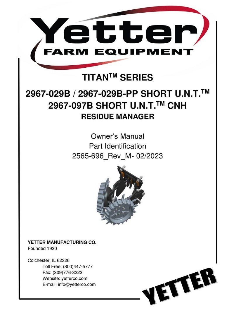 Yetter SHORT U.N.T. 2967-029B User manual