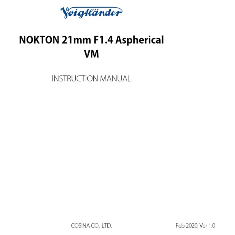 VOIGTLANDER NOKTON 21mm F1.4 Aspherical VM User manual