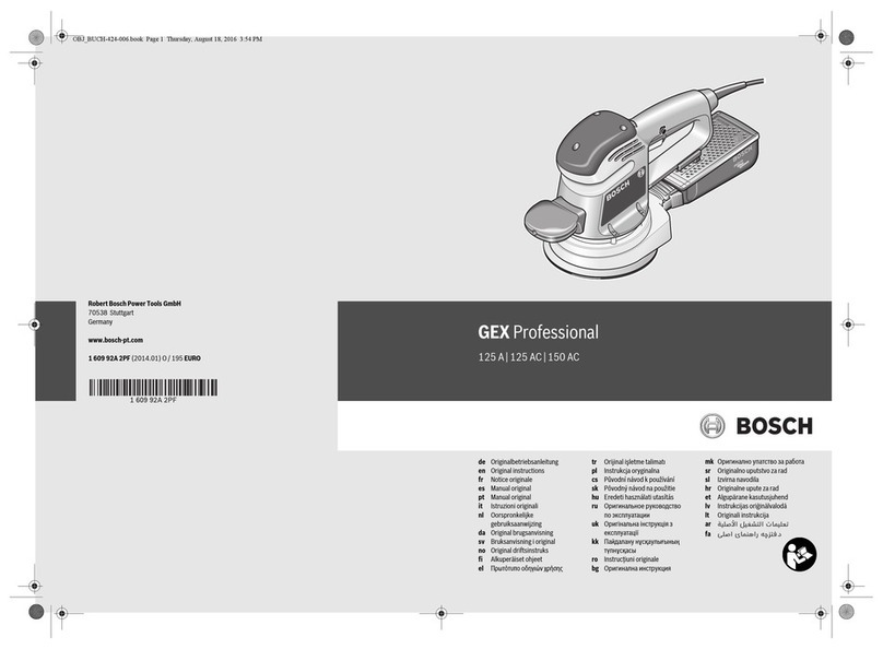 Bosch Professional GEX 125 A User manual