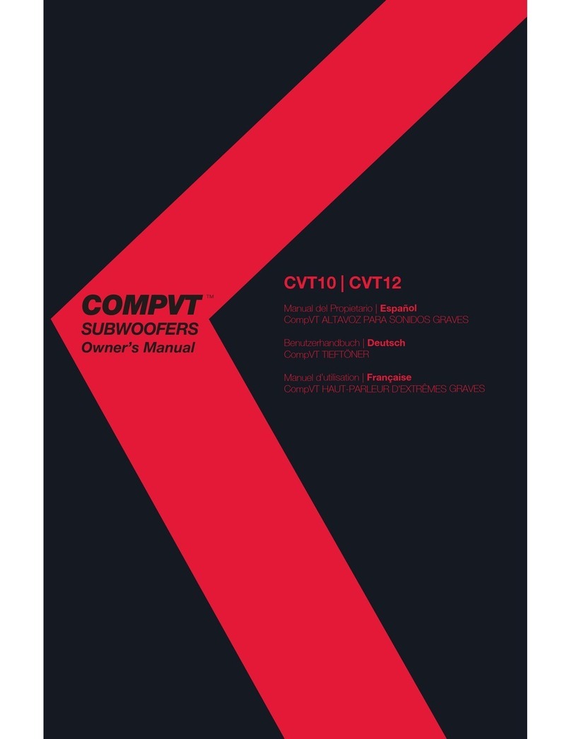 Kicker CompVT CVT12 owner's manual