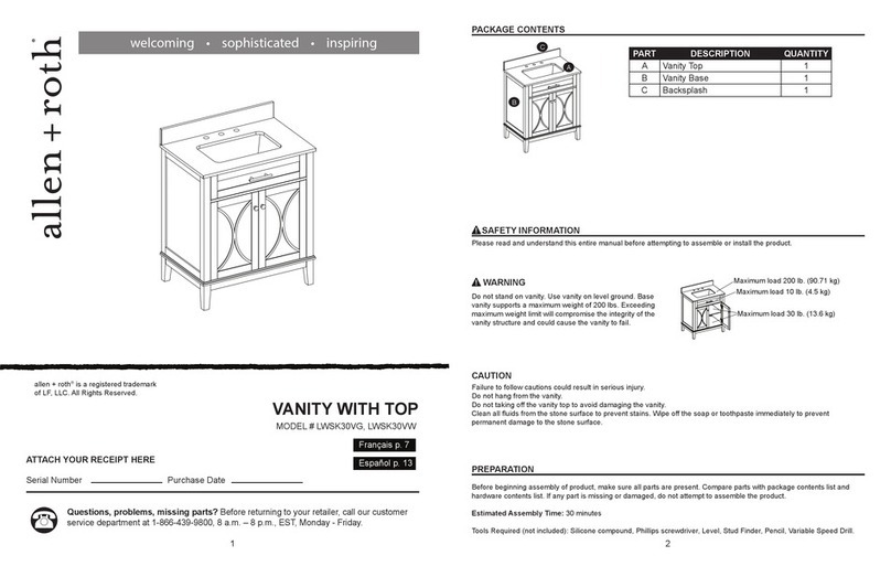 Allen + Roth LWSK30VG User manual Allen + Roth LWSK30VG User manual