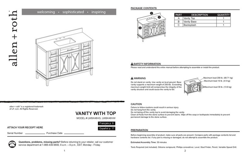 Allen + Roth LWSK48VG User manual Allen + Roth LWSK48VG User manual