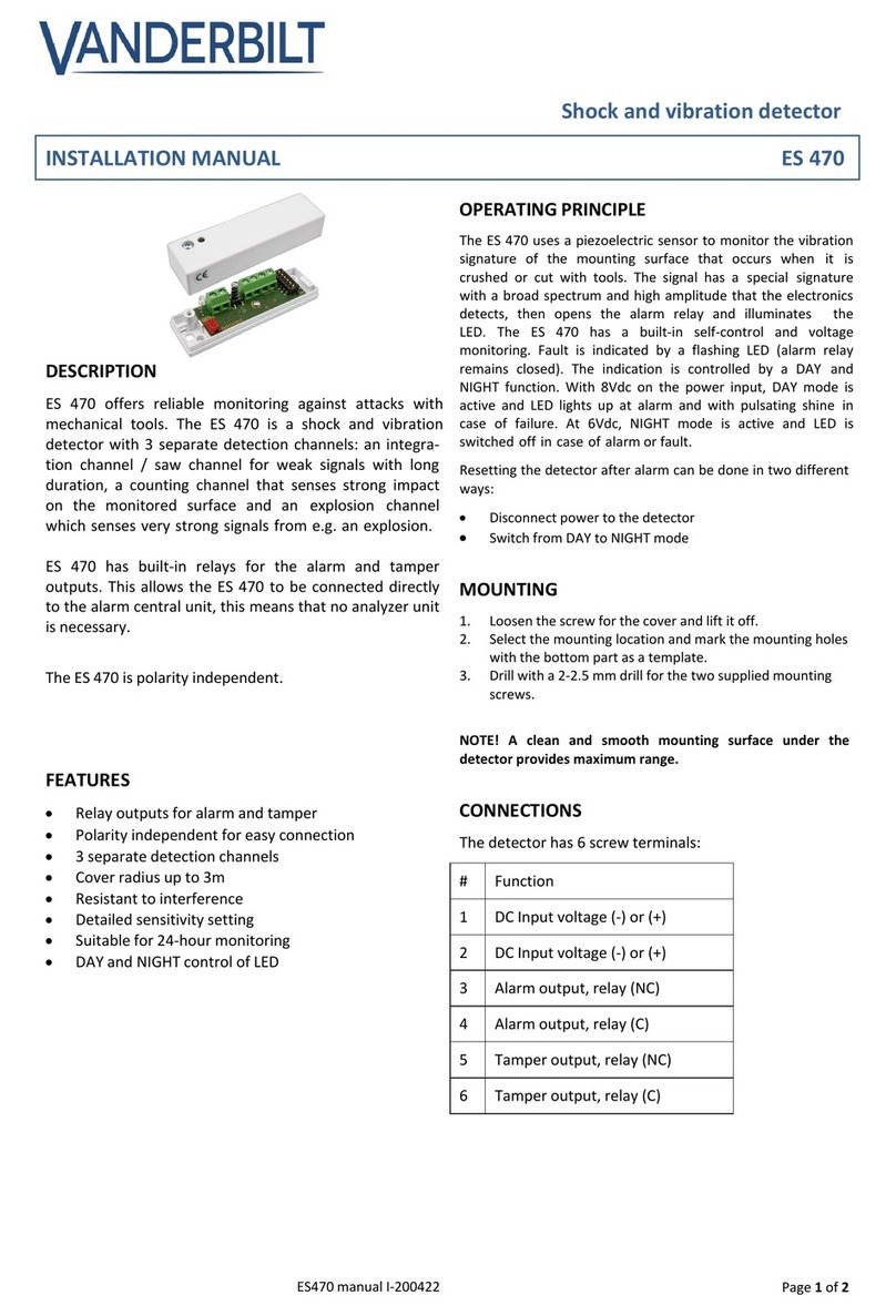 Vanderbilt ES 470 User manual