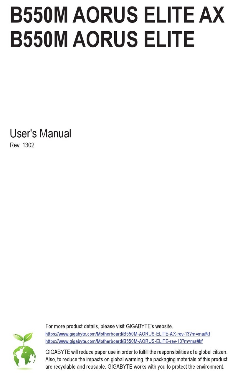 Gigabyte B550M AORUS ELITE AX User manual
