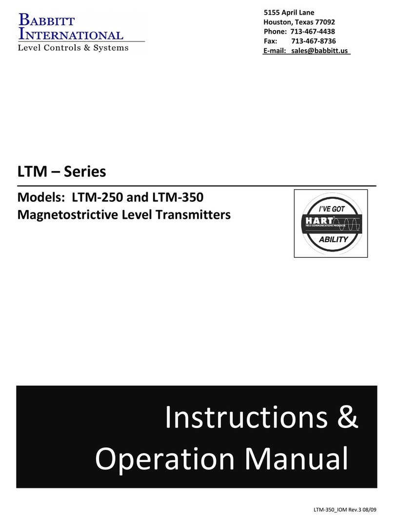 BABBITT LTM Series instruction & operation manual BABBITT LTM Series instruction & operation manual