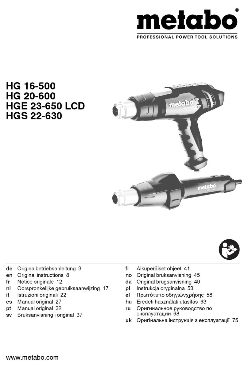 Metabo HG 16-500 User manual
