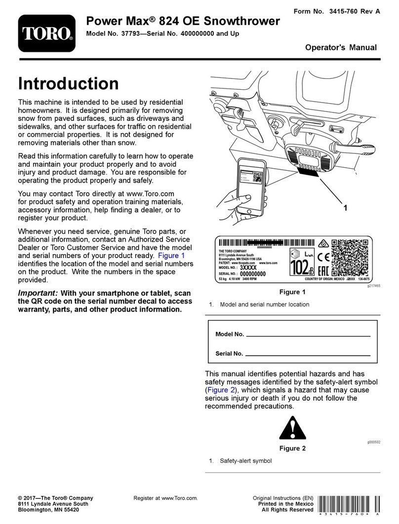 Toro Power Max 824 OE User manual