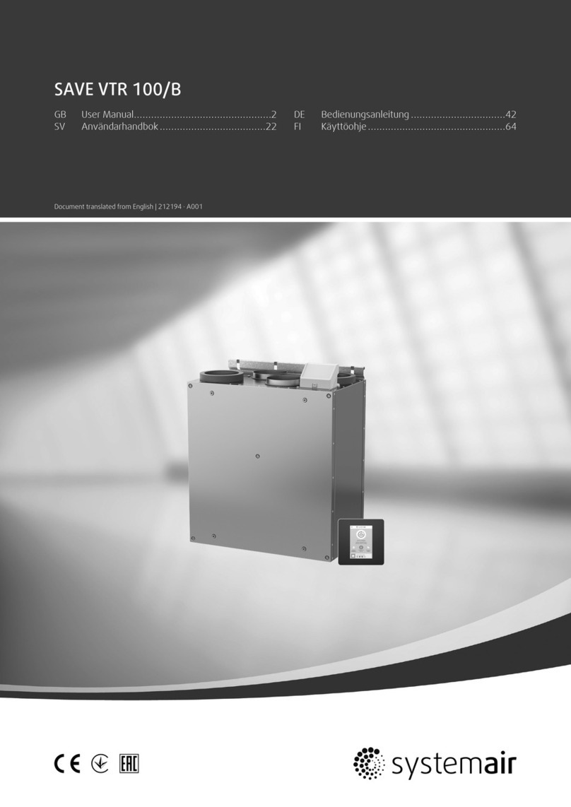 System air SAVE VTR 100/B User manual System air SAVE VTR 100/B User manual