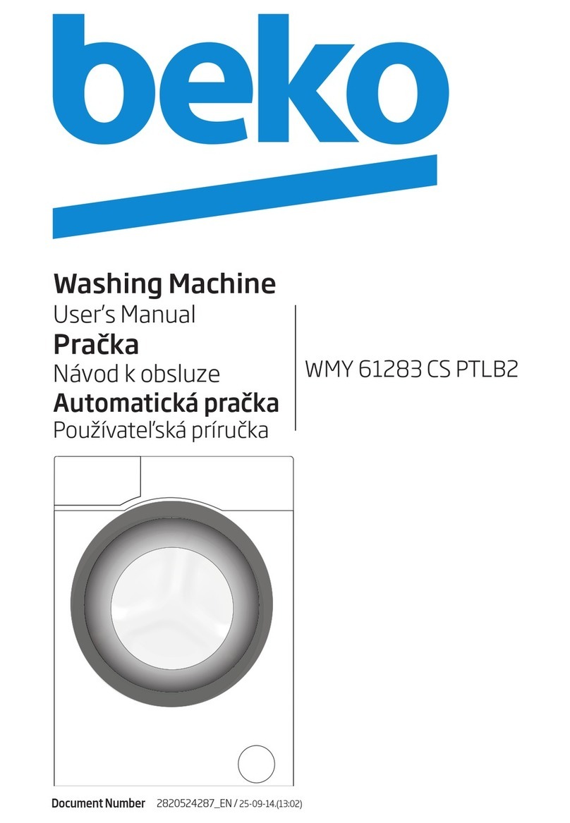 Beko WMY 61283 CS PTLB2 user manual