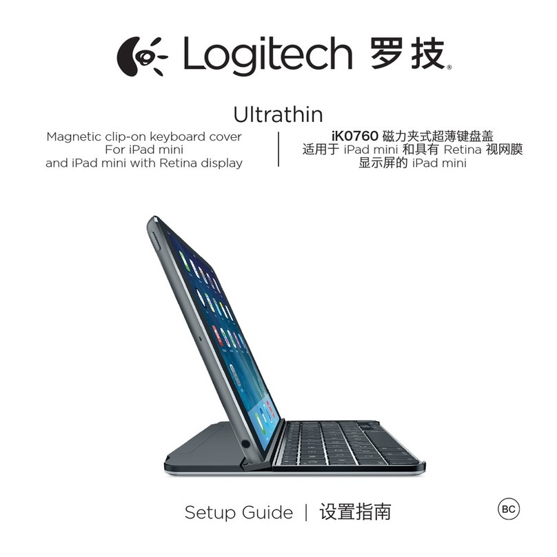 Logitech Ultrathin iK0760 Setup guide
