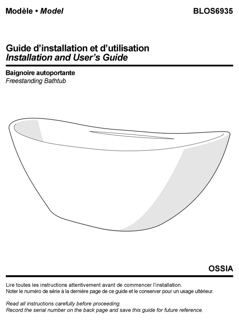 Fleurco OSSIA BLOS6935 Installation and user guide