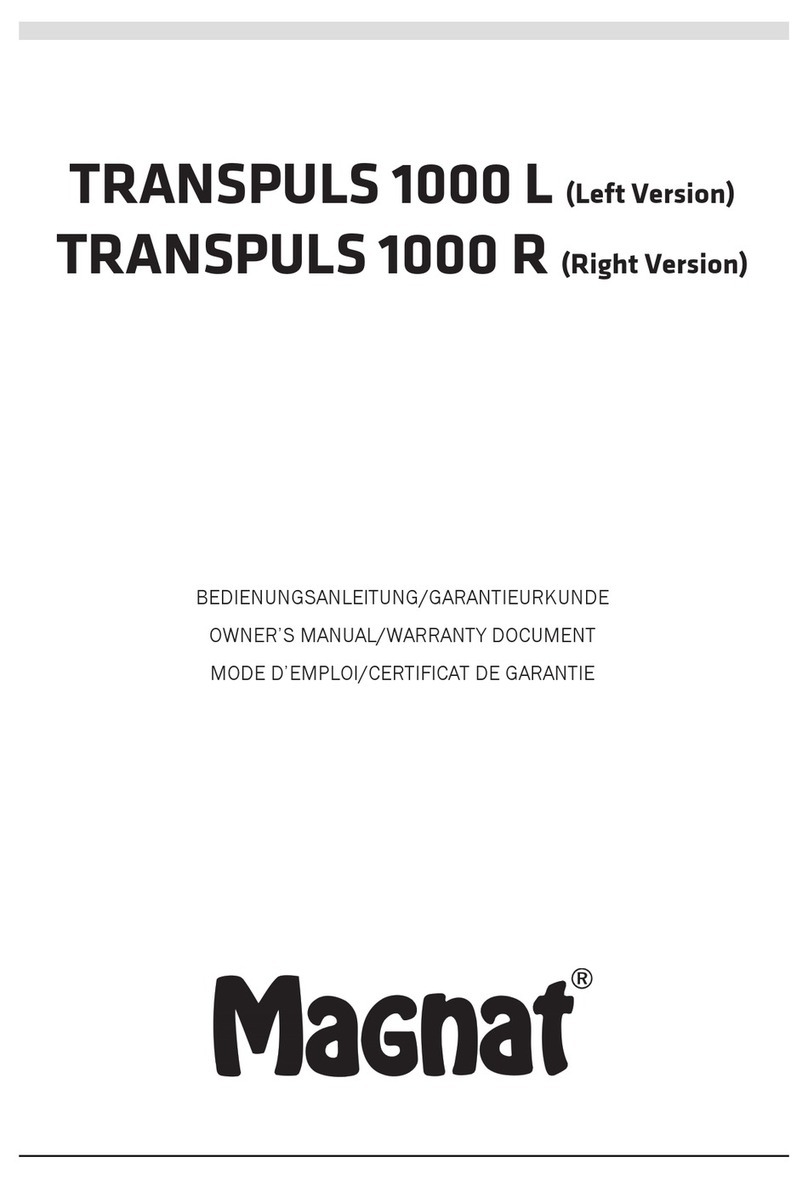 Magnat Audio TRANSPULS 1000 L Owner's manual/warranty document
