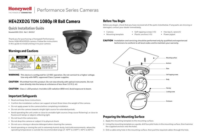 Honeywell Performance HE42XD2G User manual