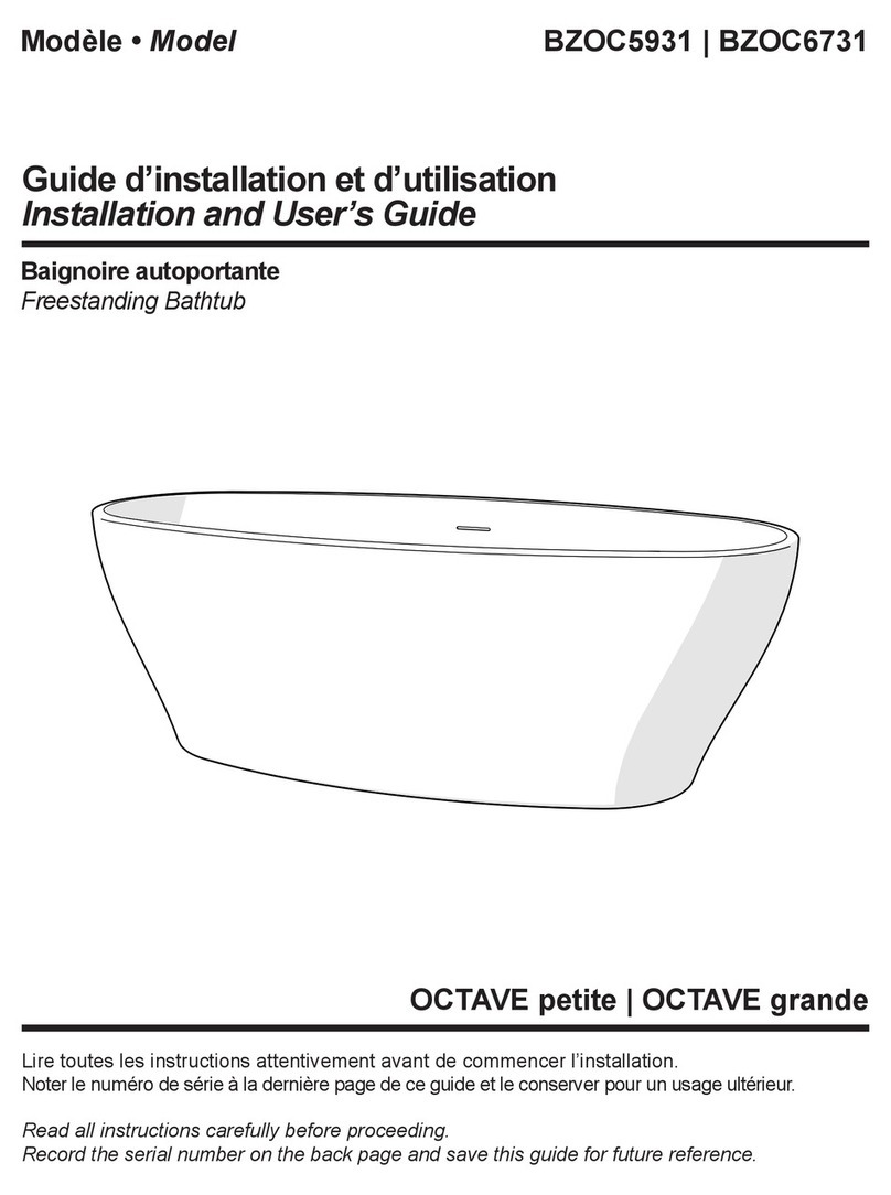 Fleurco OCTAVE petite BZOC5931 User manual Fleurco OCTAVE petite BZOC5931 User manual