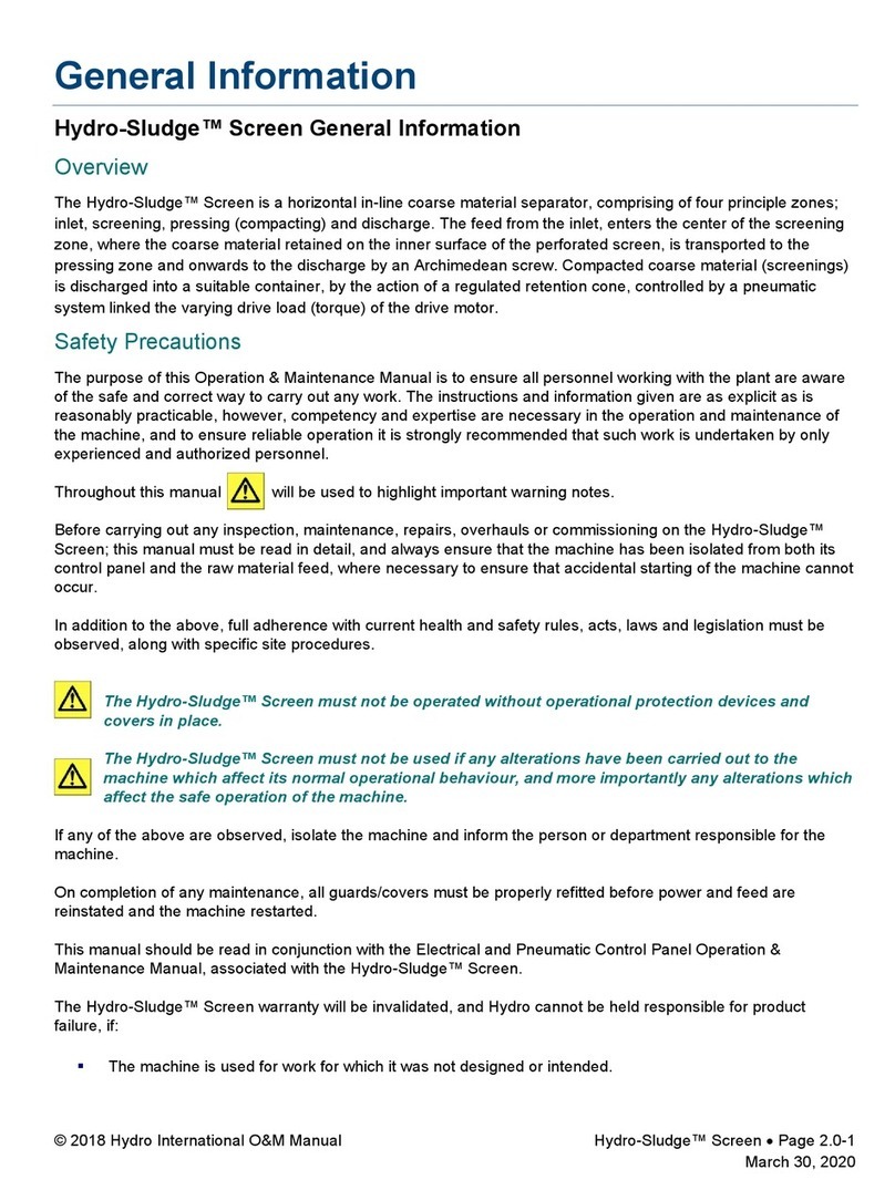 Hydro International Hydro-Sludge Screen manual