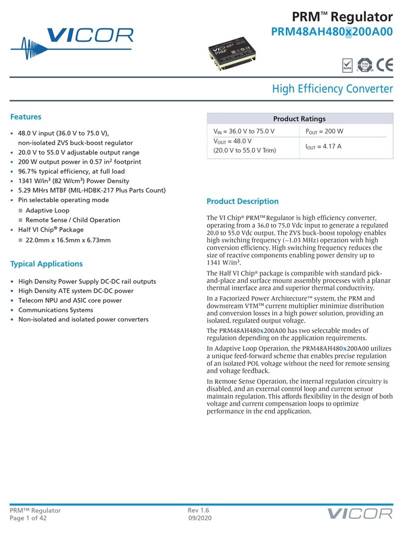 VICOR PRM48AH480 200A00 Series manual