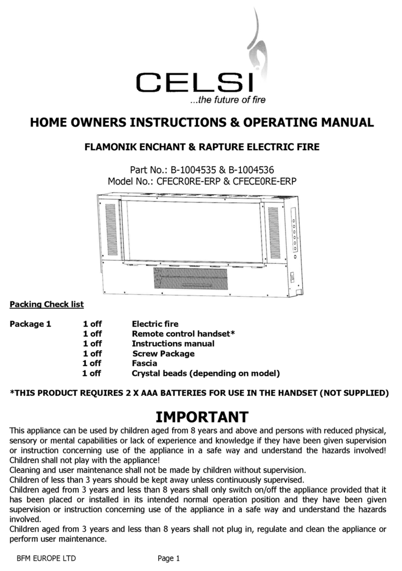 Celsi CFECE0RE-ERP Homeowner's instructions & operating manual