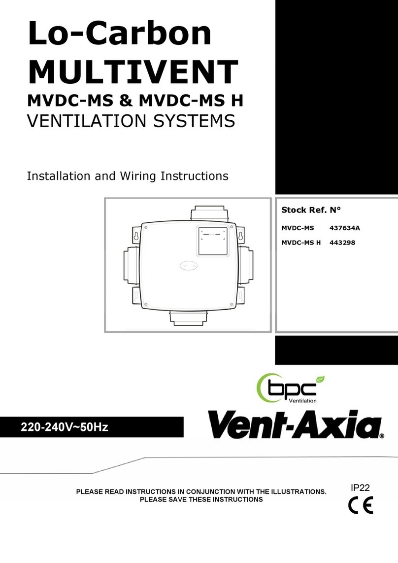 Vent-Axia MVDC-MS Installation and wiring instructions