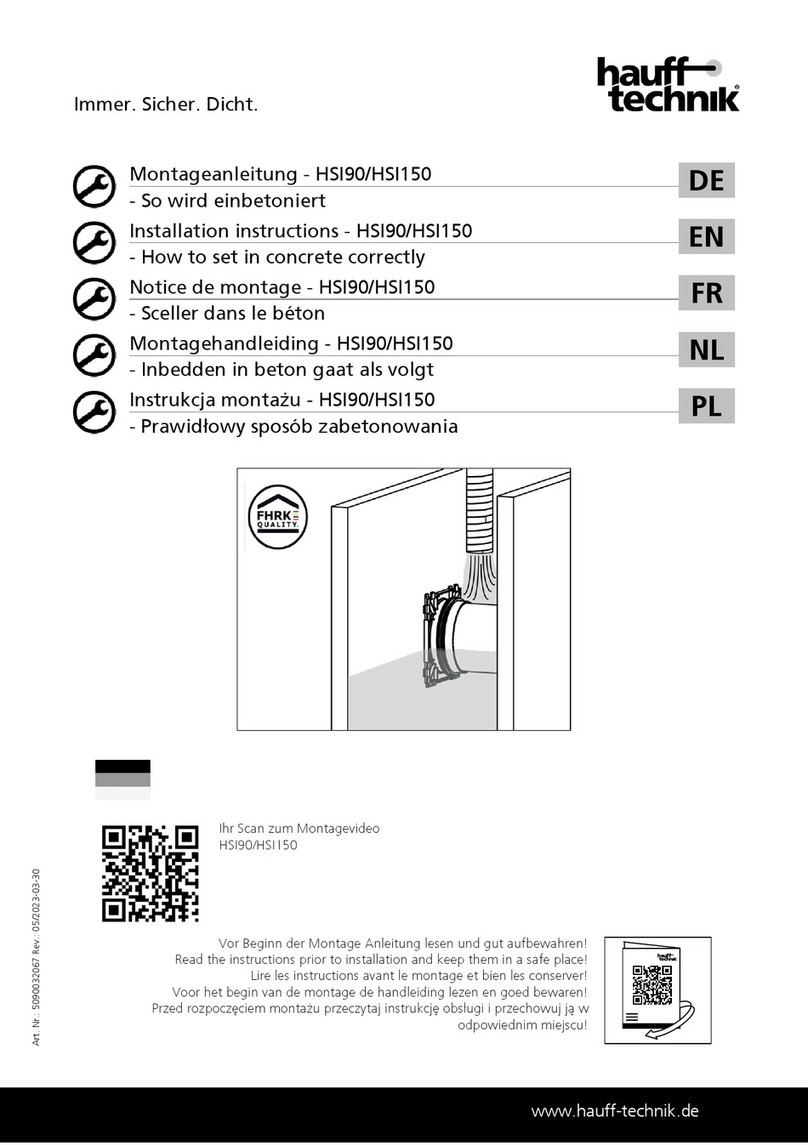 Haufftechnik HSI90 installation instructions