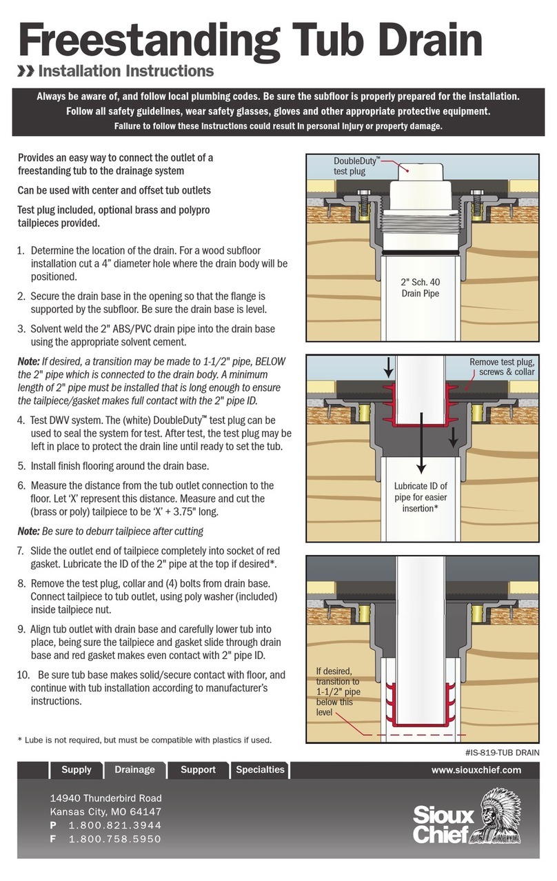 Sioux Chief 819 Series installation instructions Sioux Chief 819 Series installation instructions
