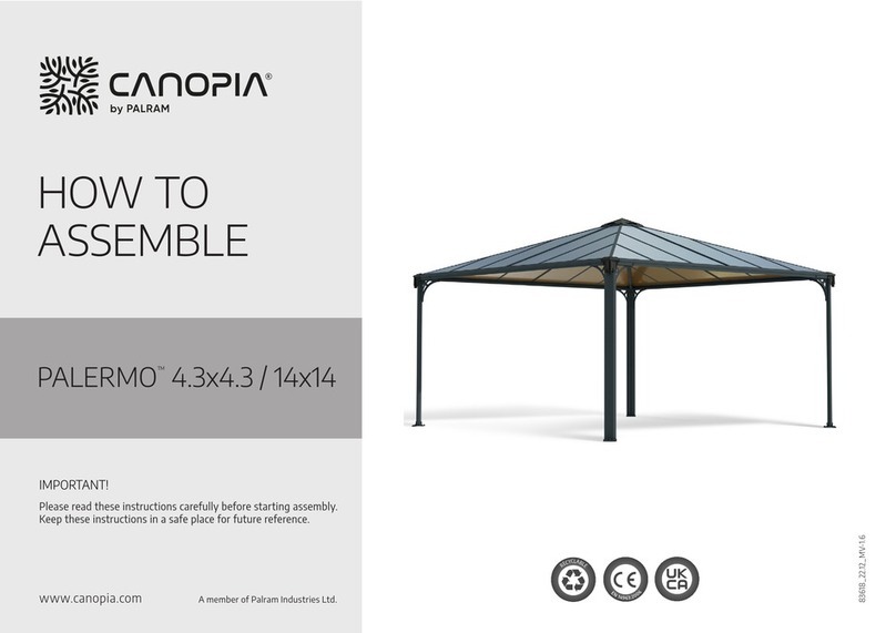 Palram CANOPIA PALERMO 4.3x4.3 / 14x14 Administrator Guide