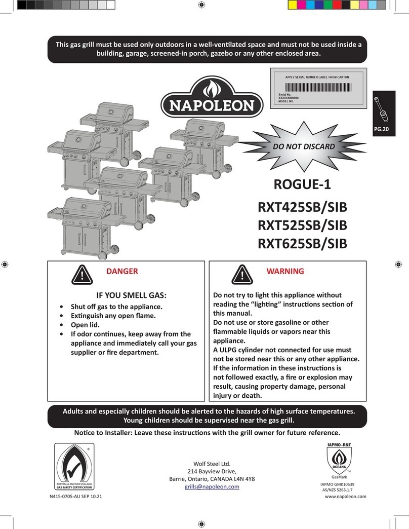 Napoleon ROGUE-1 RXT425SB/SIB manual