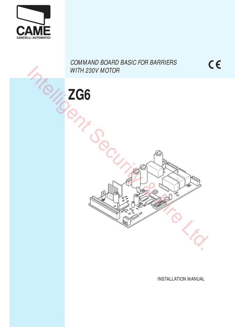 CAME ZG6 installation manual