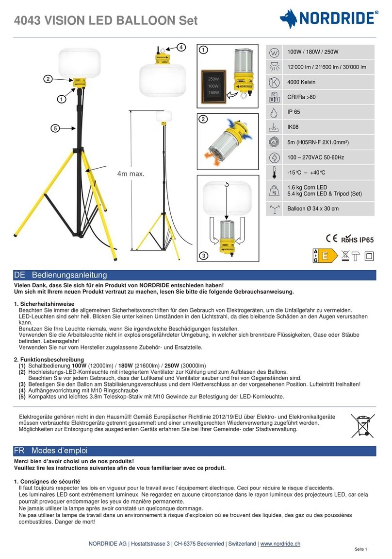 NORDRIDE VISION LED BALLOON User manual