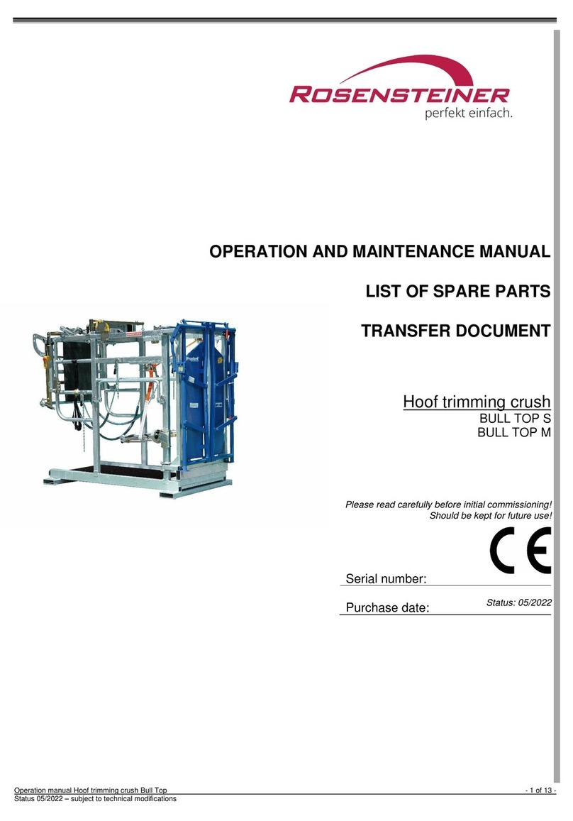 Rosensteiner BULL TOP S Operation and maintenance manual
