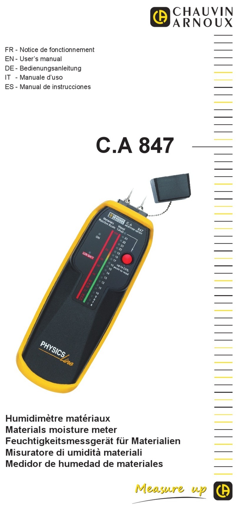 Chauvin Arnoux C.A847 user manual
