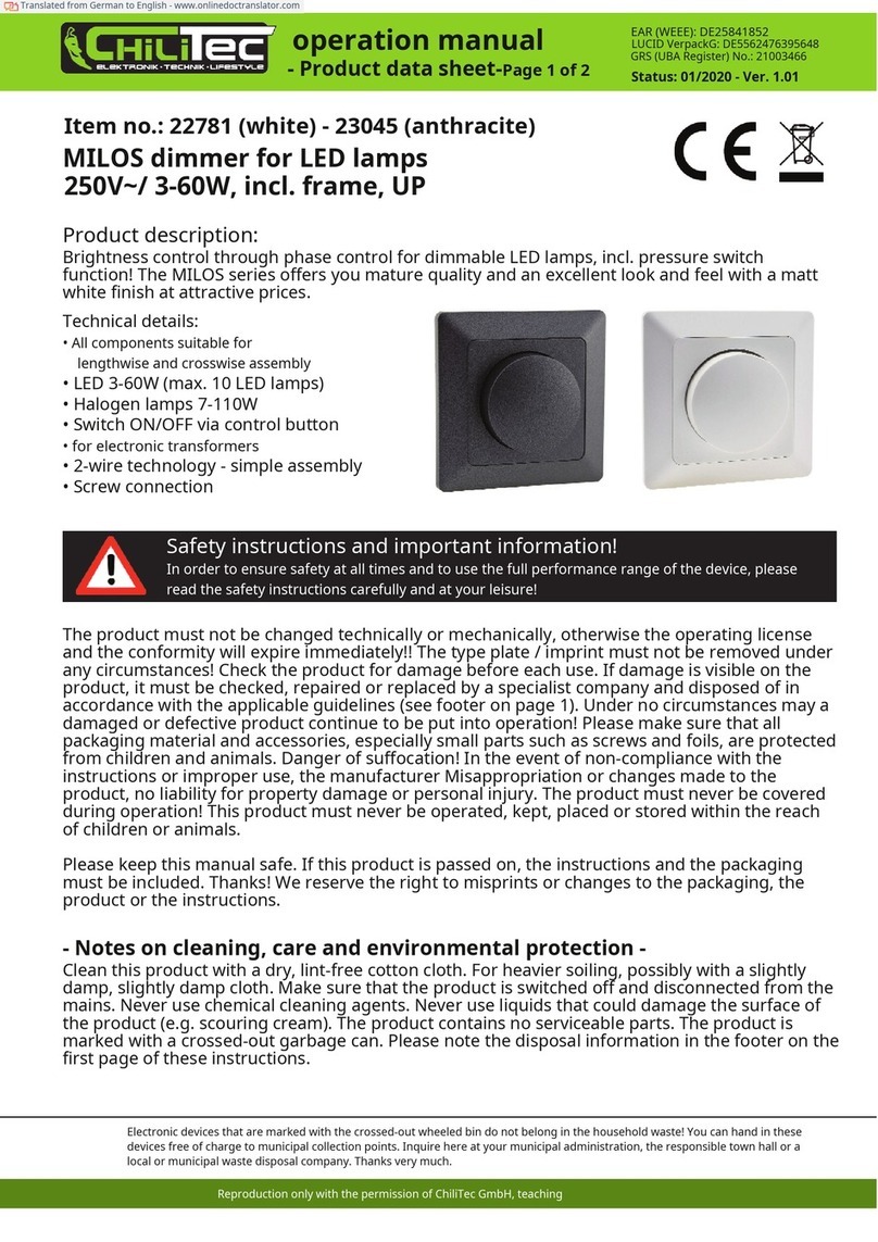 ChiliTec MILOS 22781 Operation manual